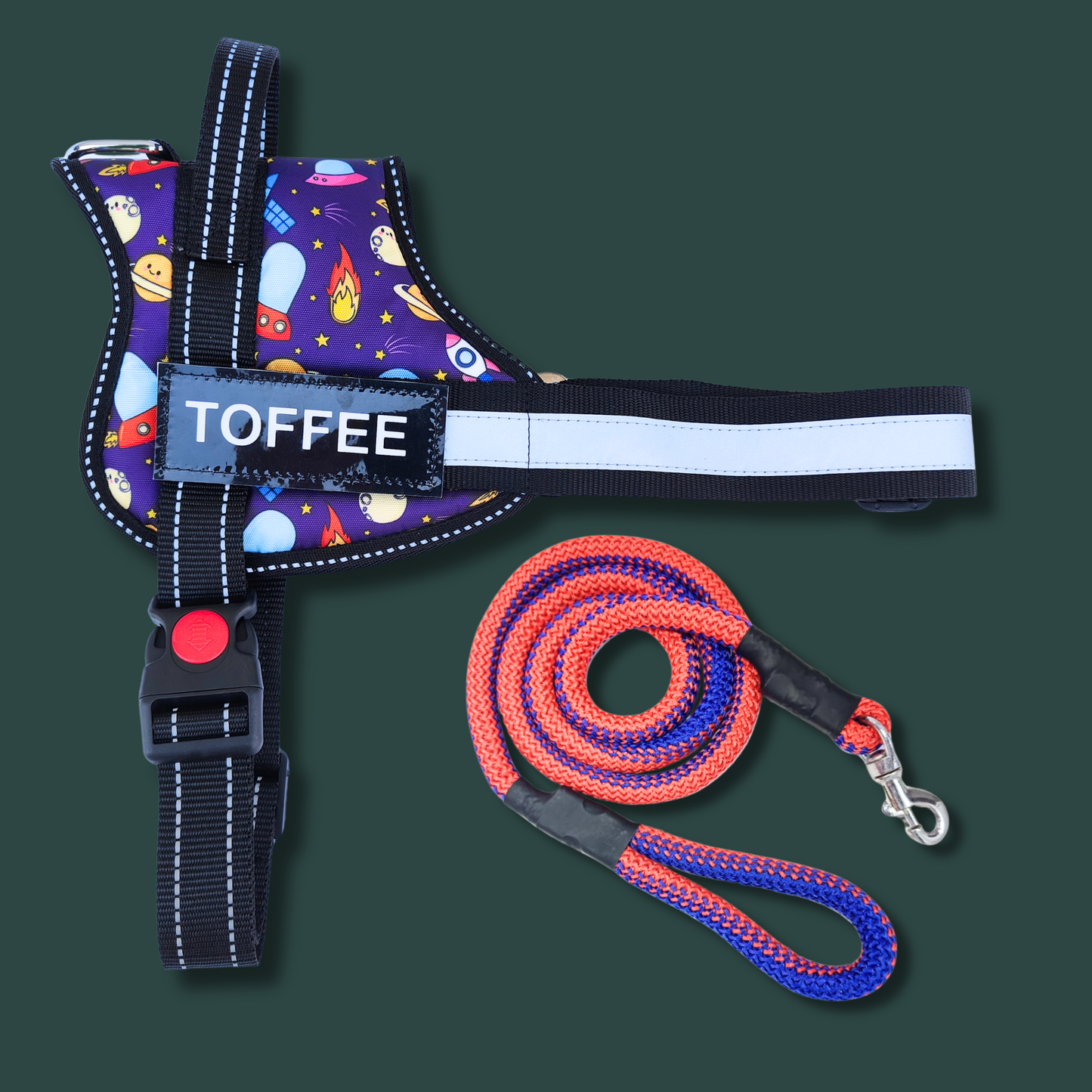 Space No-Pull Dog Harness With Leash